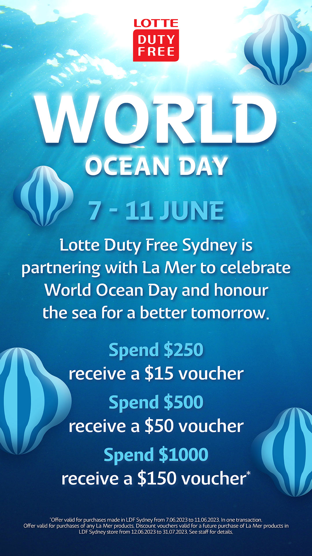 LA MER Sydney Duty Free - World Ocean Day