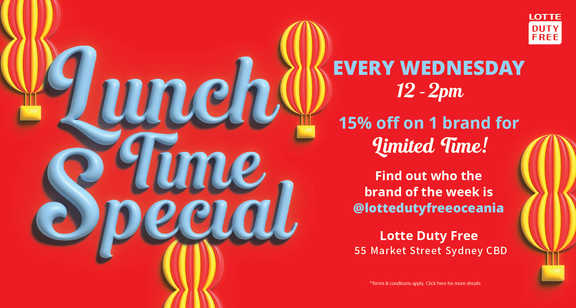 Sydney Weekly Lunch Time Special